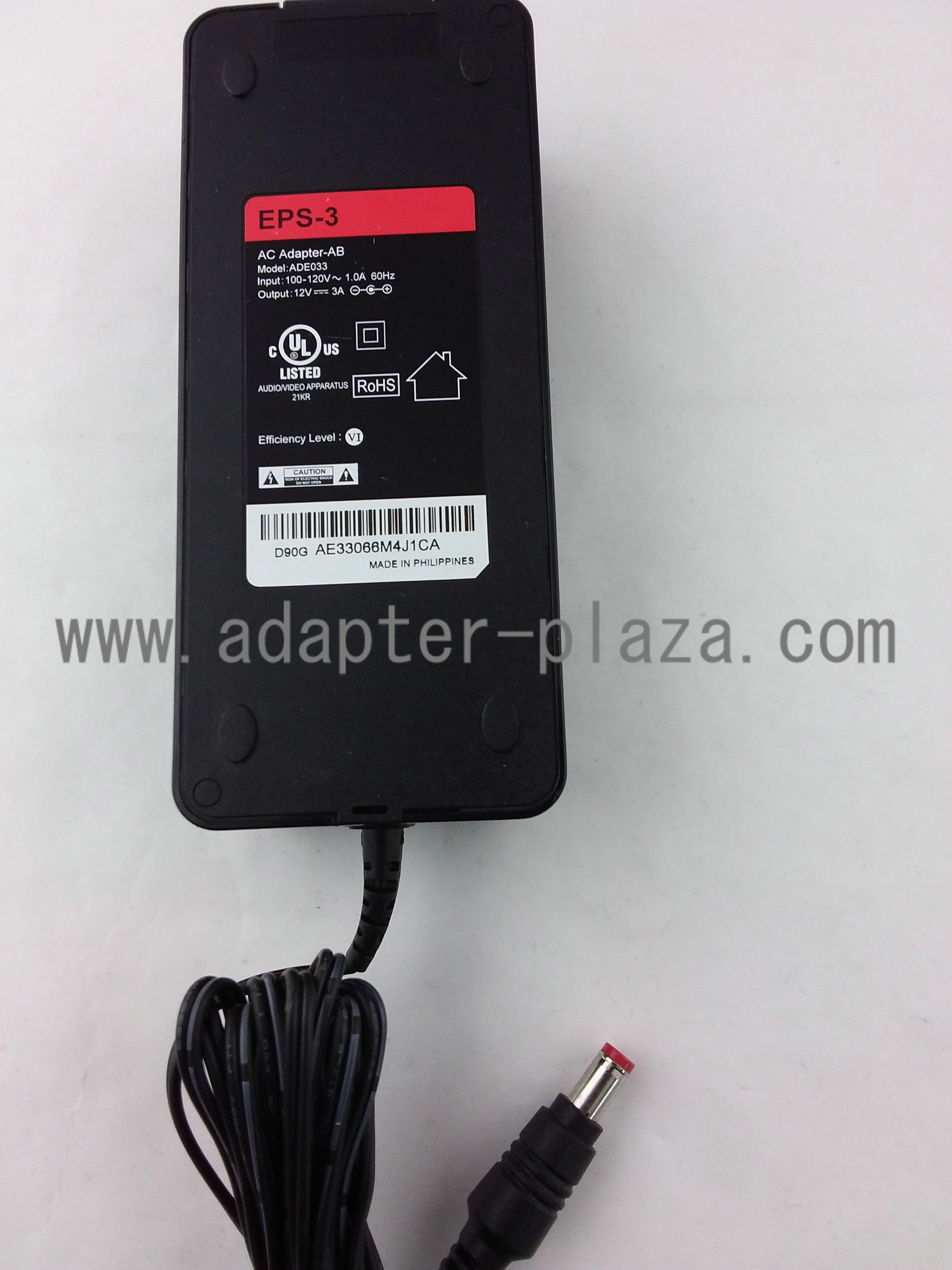 Original 12V 3A Ac Adapter ADE033 Power Adapter Cable Cord Box Adaptor